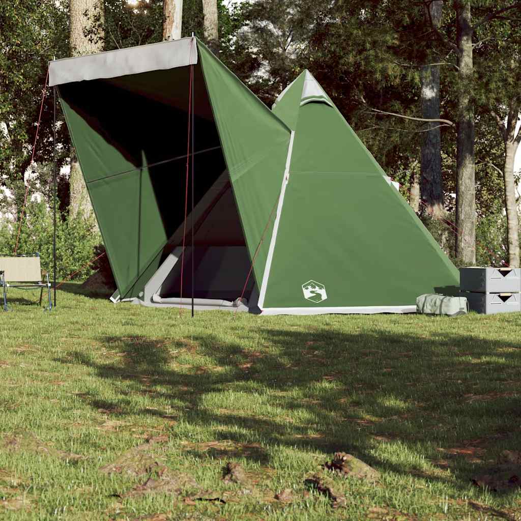 vidaXL Cort de familie Tipi pentru 6 persoane, verde, impermeabil vidaXL Cort de familie Tipi pentru 6 persoane, verde, impermeabil