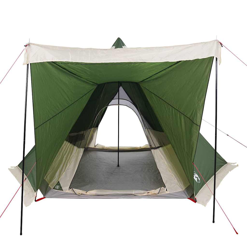 vidaXL Cort de familie Tipi pentru 6 persoane, verde, impermeabil vidaXL Cort de familie Tipi pentru 6 persoane, verde, impermeabil