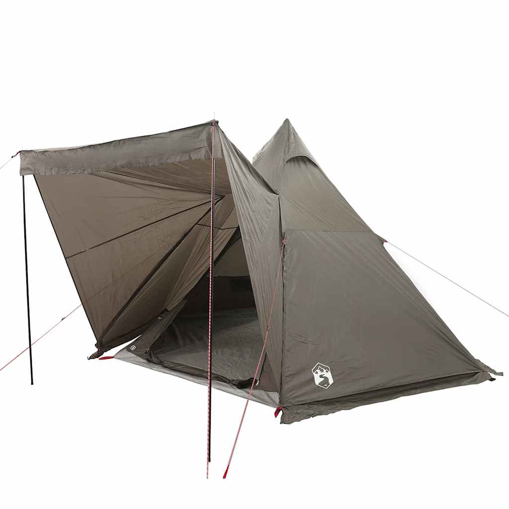 vidaXL Cort de familie Tipi pentru 6 persoane, maro, impermeabil vidaXL Cort de familie Tipi pentru 6 persoane, maro, impermeabil