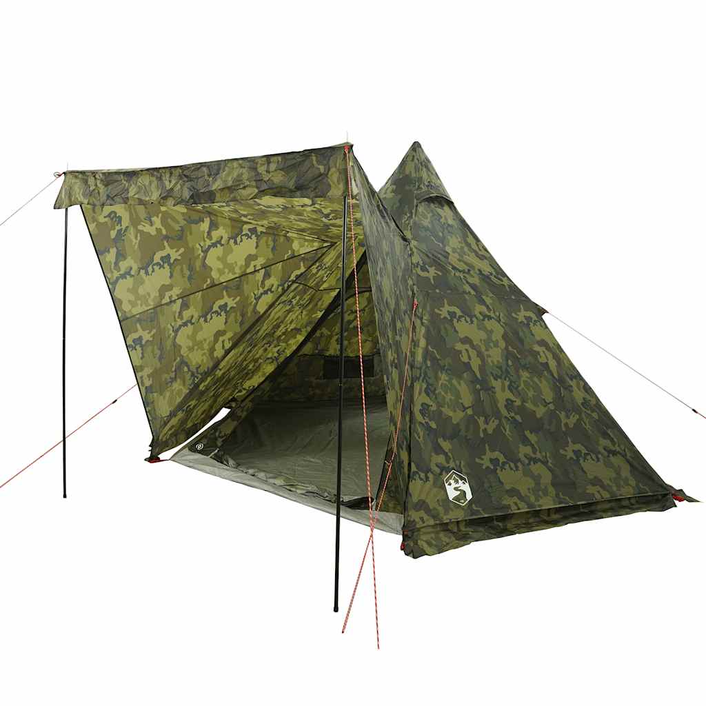 vidaXL Cort de familie Tipi pentru 6 persoane, camuflaj, impermeabil vidaXL Cort de familie Tipi pentru 6 persoane, camuflaj, impermeabil