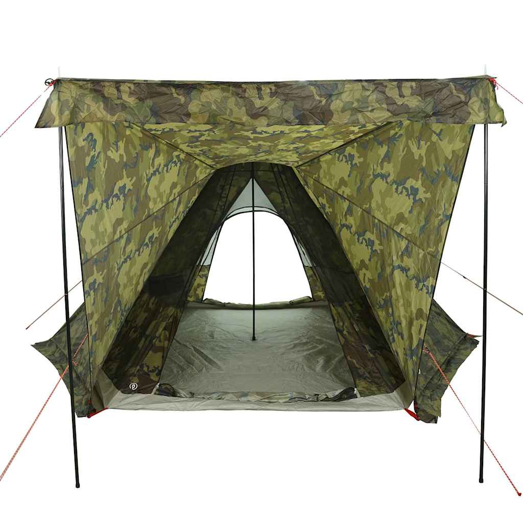 vidaXL Cort de familie Tipi pentru 6 persoane, camuflaj, impermeabil vidaXL Cort de familie Tipi pentru 6 persoane, camuflaj, impermeabil