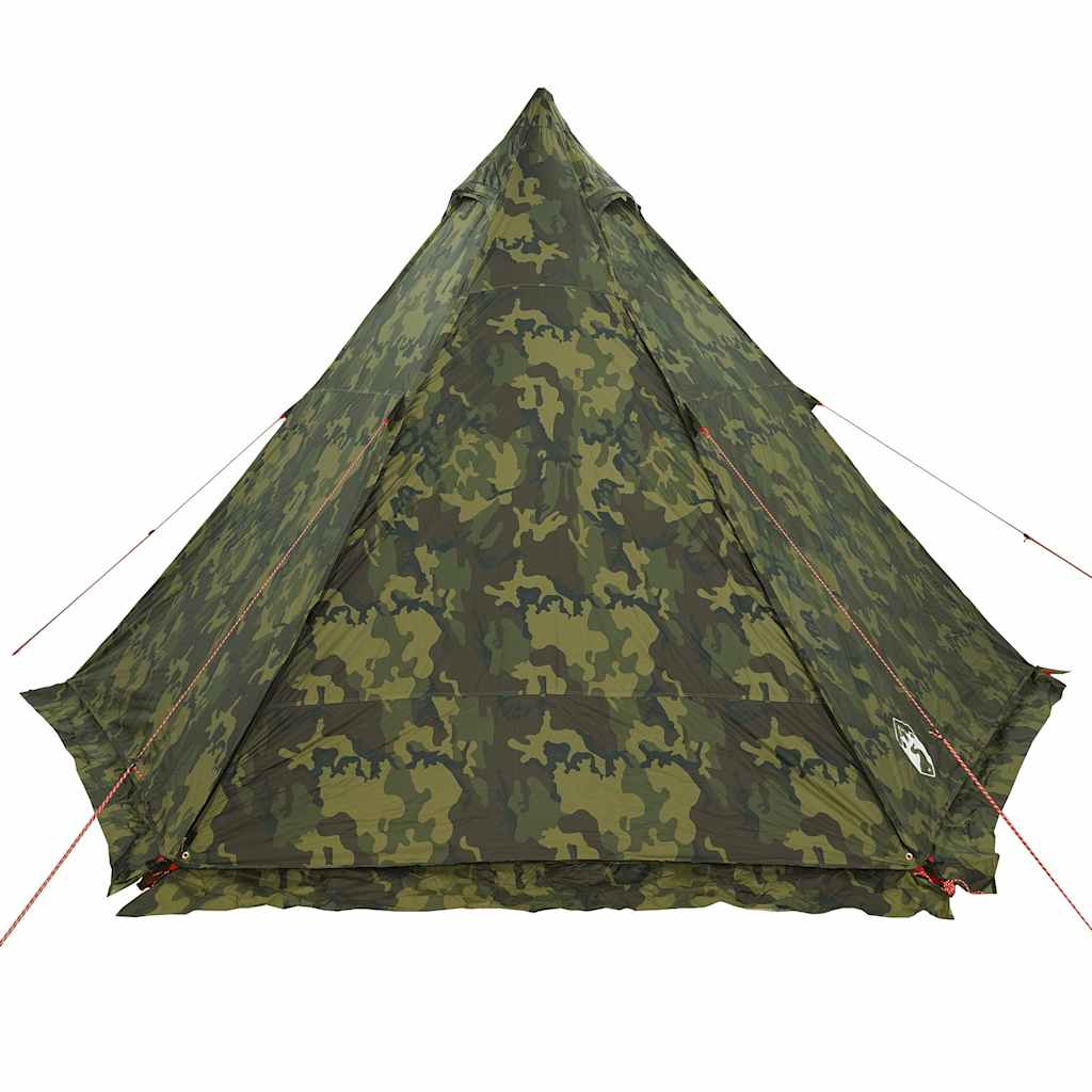 vidaXL Cort de familie Tipi pentru 6 persoane, camuflaj, impermeabil vidaXL Cort de familie Tipi pentru 6 persoane, camuflaj, impermeabil