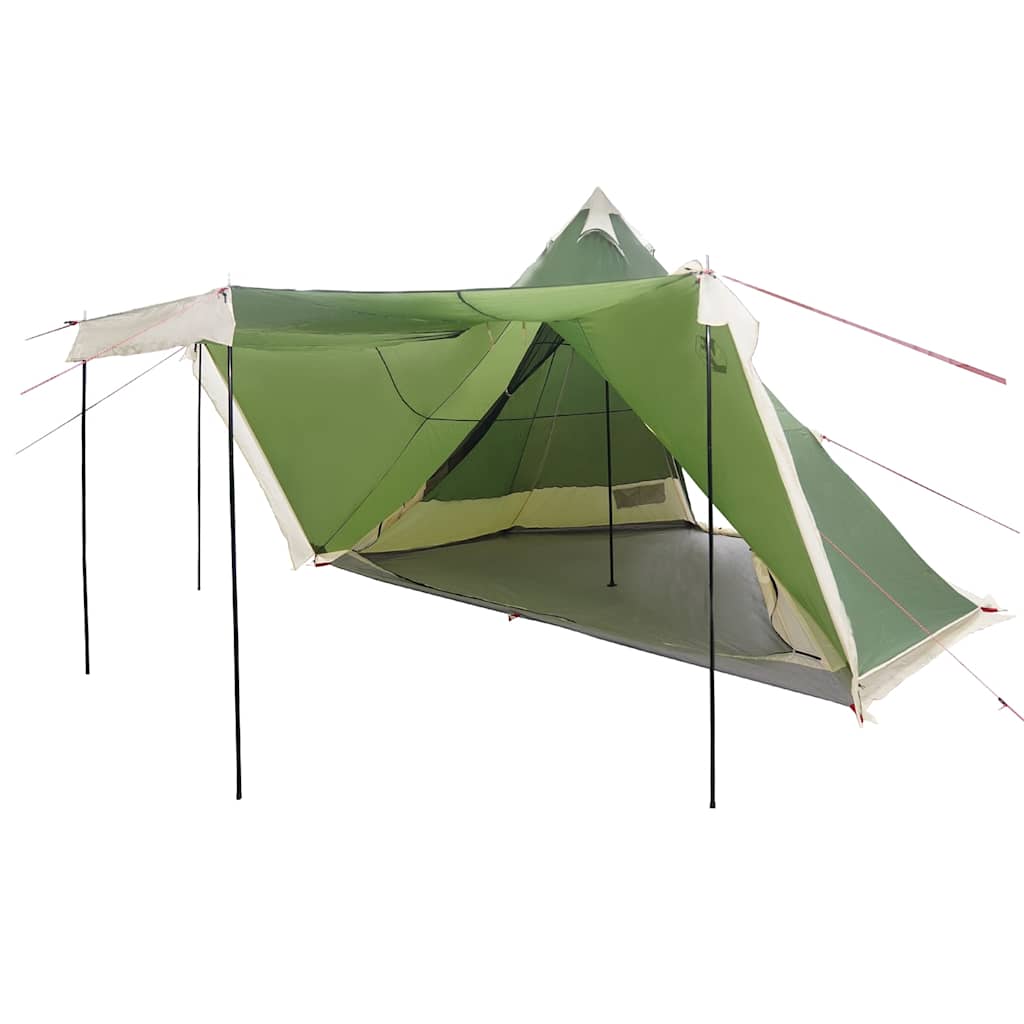 vidaXL Cort de familie Tipi pentru 8 persoane, verde, impermeabil vidaXL Cort de familie Tipi pentru 8 persoane, verde, impermeabil