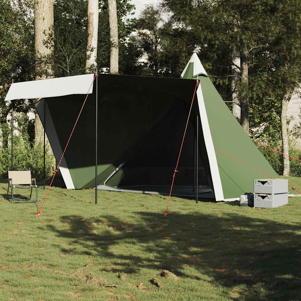 vidaXL Cort de familie Tipi pentru 8 persoane, verde, impermeabil vidaXL Cort de familie Tipi pentru 8 persoane, verde, impermeabil
