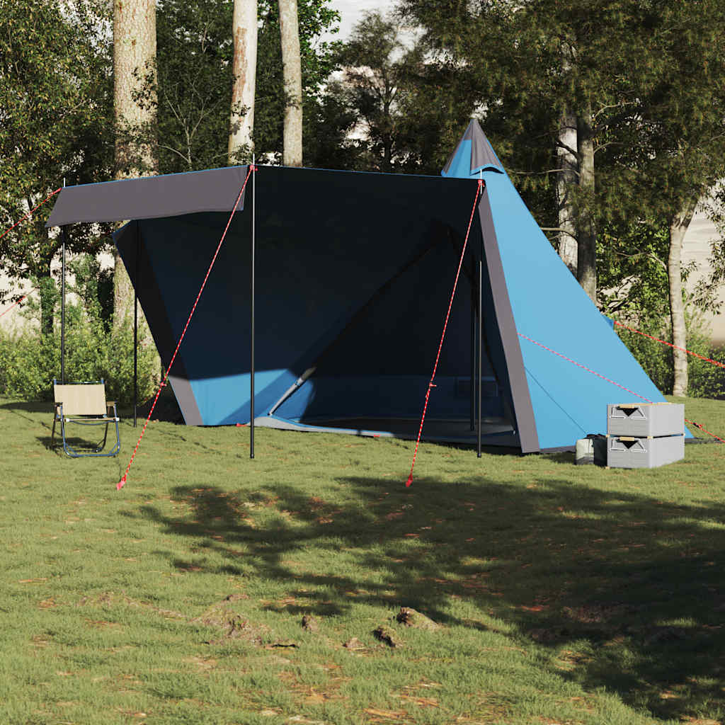 vidaXL Cort de familie Tipi pentru 8 persoane, albastru, impermeabil vidaXL Cort de familie Tipi pentru 8 persoane, albastru, impermeabil