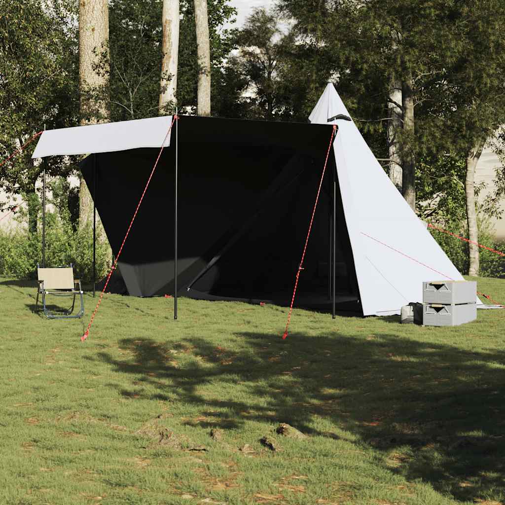 vidaXL Cort de familie Tipi 8 persoane, alb opac textil impermeabil vidaXL Cort de familie Tipi 8 persoane, alb opac textil impermeabil