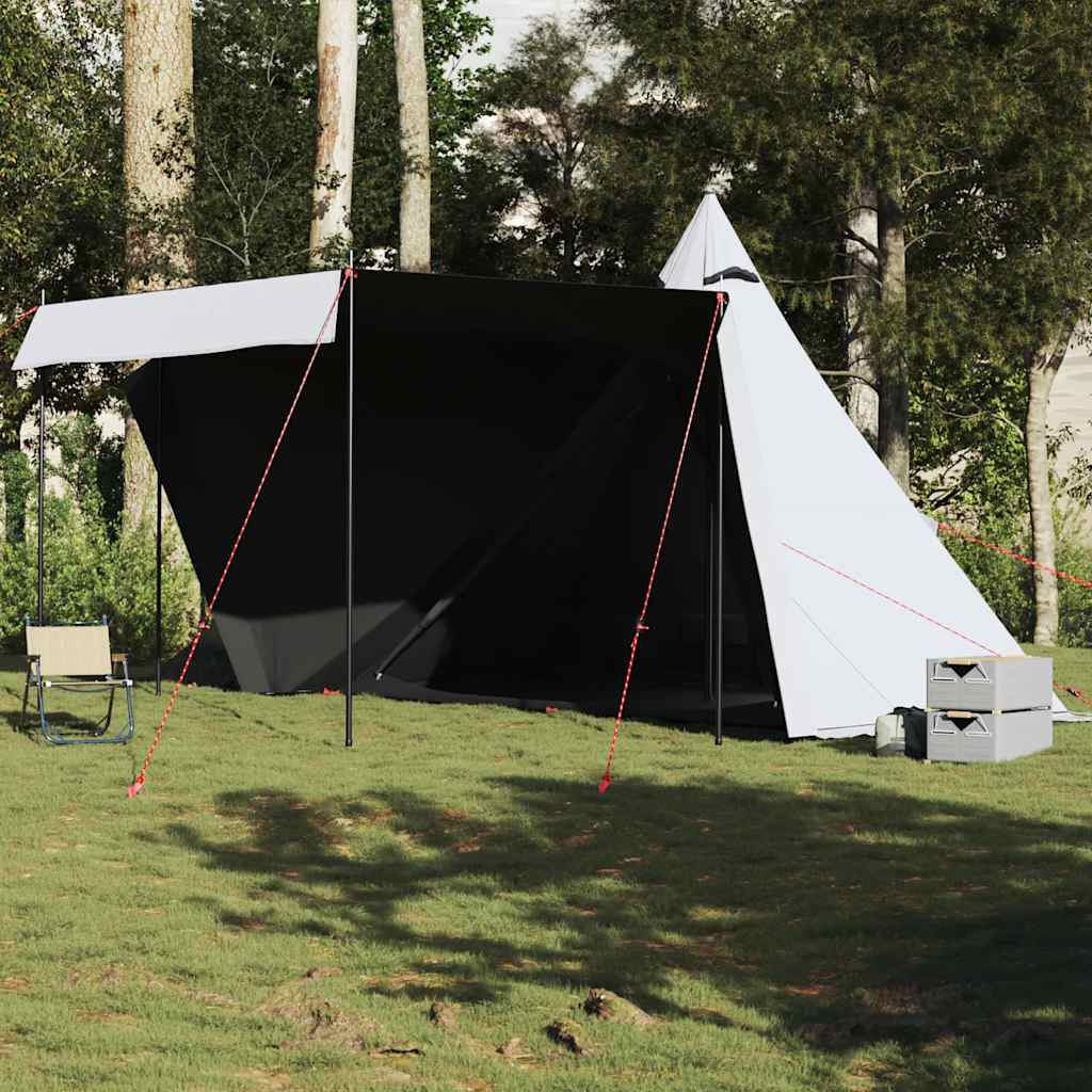vidaXL Cort de familie Tipi 8 persoane, alb opac textil impermeabil vidaXL Cort de familie Tipi 8 persoane, alb opac textil impermeabil