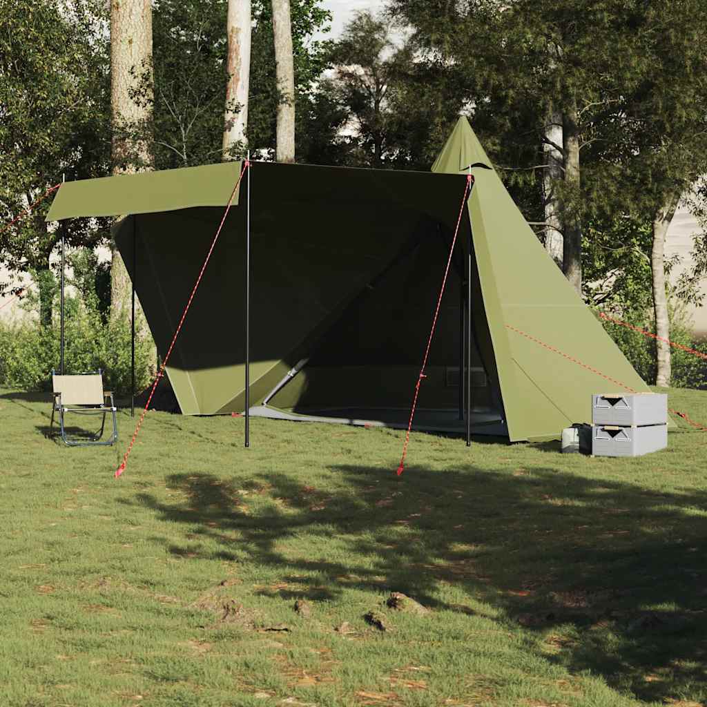 vidaXL Cort familie Tipi pentru 8 persoane verde măsliniu impermeabil