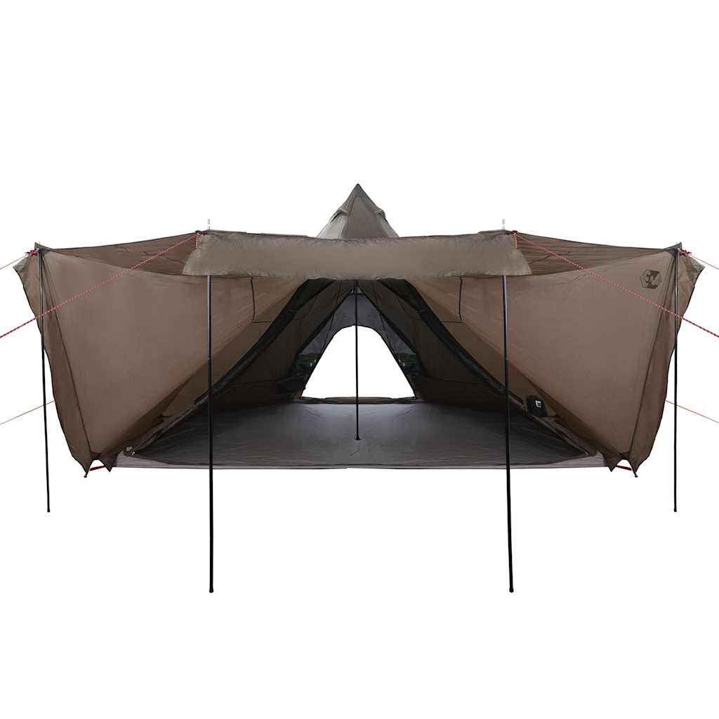 vidaXL Cort de familie Tipi pentru 8 persoane, maro, impermeabil vidaXL Cort de familie Tipi pentru 8 persoane, maro, impermeabil