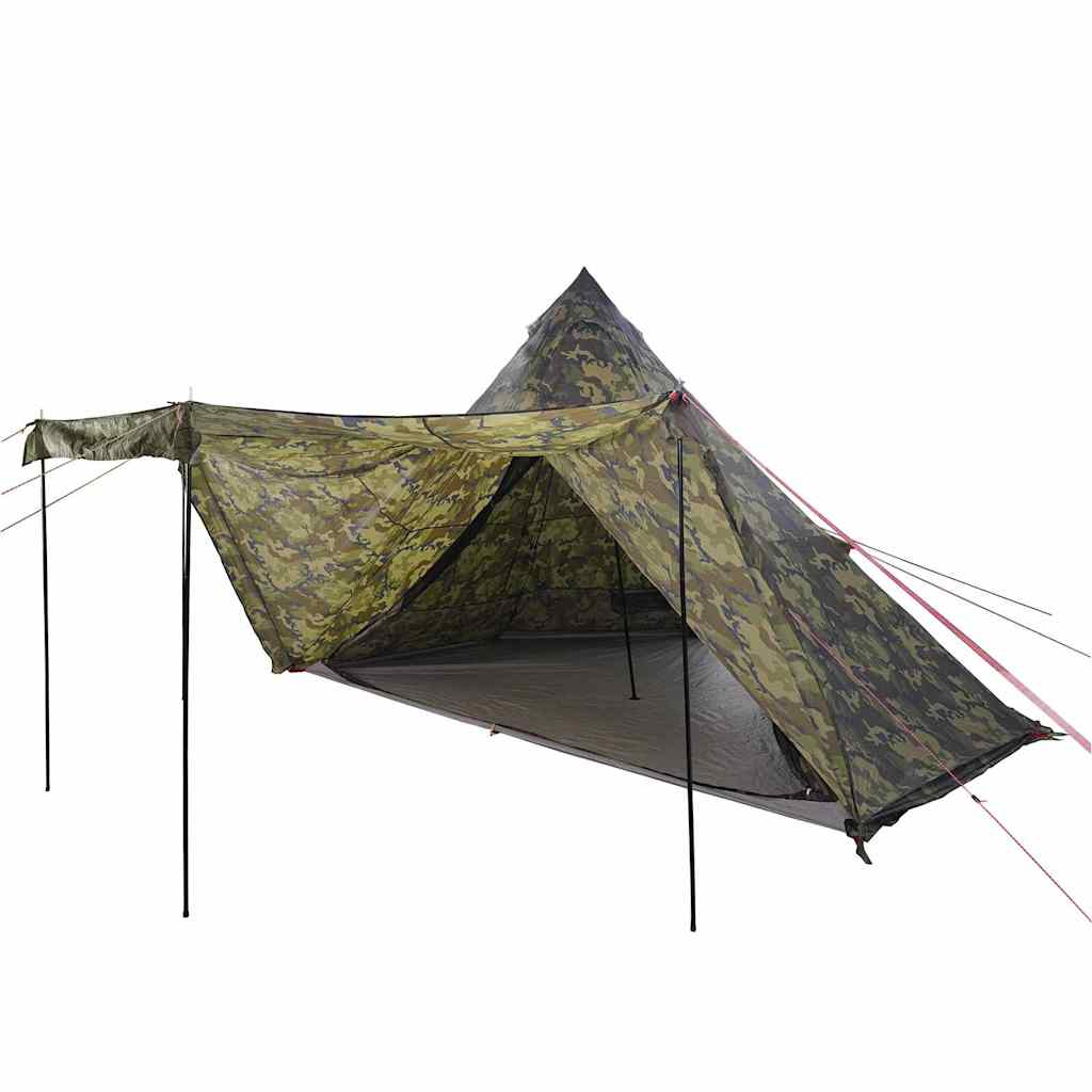 vidaXL Cort de familie Tipi pentru 8 persoane, camuflaj, impermeabil vidaXL Cort de familie Tipi pentru 8 persoane, camuflaj, impermeabil