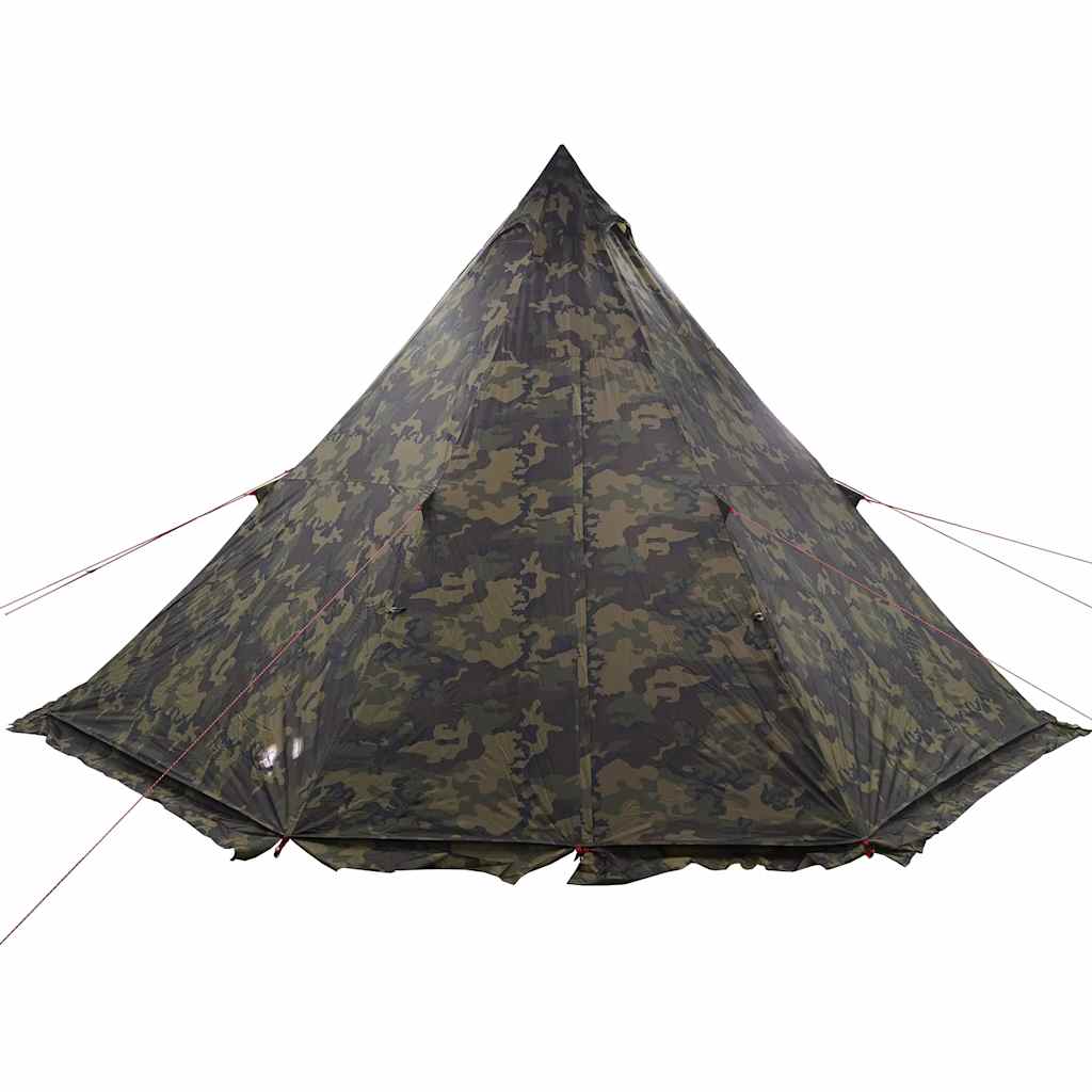 vidaXL Cort de familie Tipi pentru 8 persoane, camuflaj, impermeabil vidaXL Cort de familie Tipi pentru 8 persoane, camuflaj, impermeabil