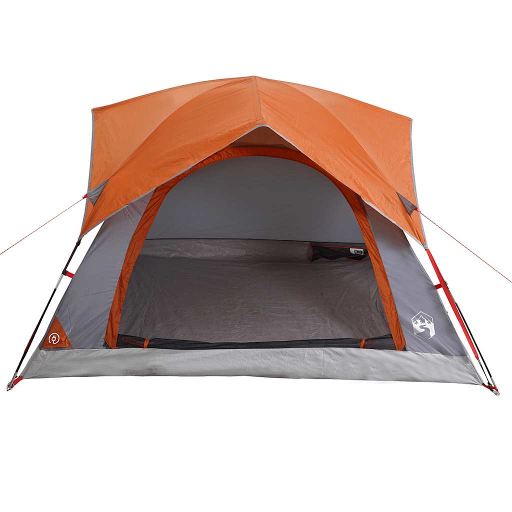 vidaXL Cabină cort de camping 4 persoane gri și portocaliu impermeabil vidaXL Cabină cort de camping 4 persoane gri și portocaliu impermeabil