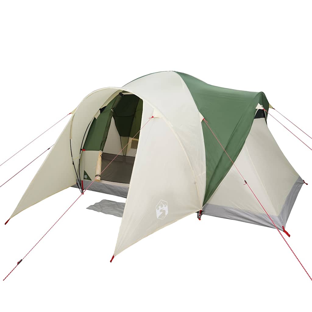 vidaXL Cort de camping cupolă pentru 6 persoane, verde, impermeabil