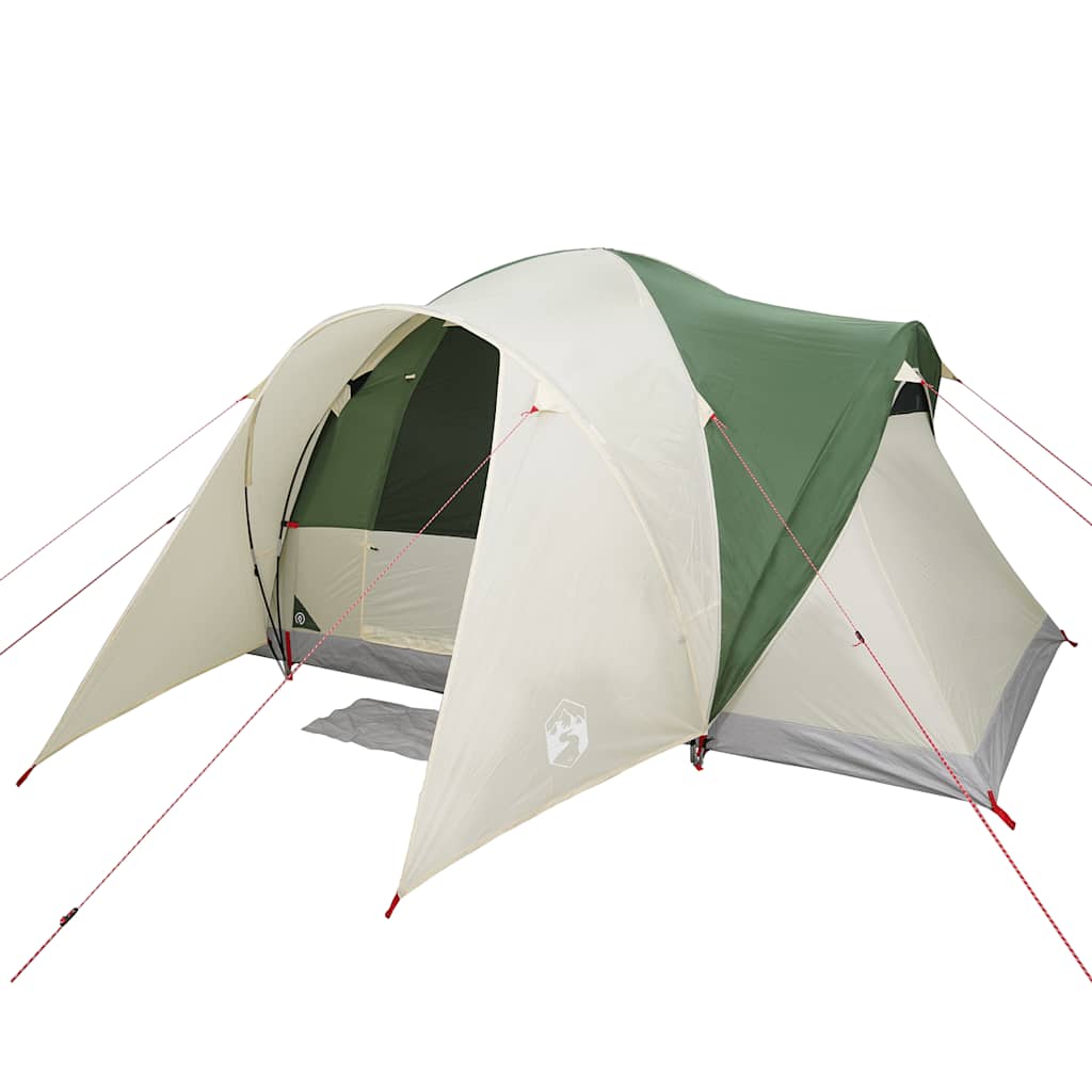 vidaXL Cort de camping cupolă pentru 6 persoane, verde, impermeabil