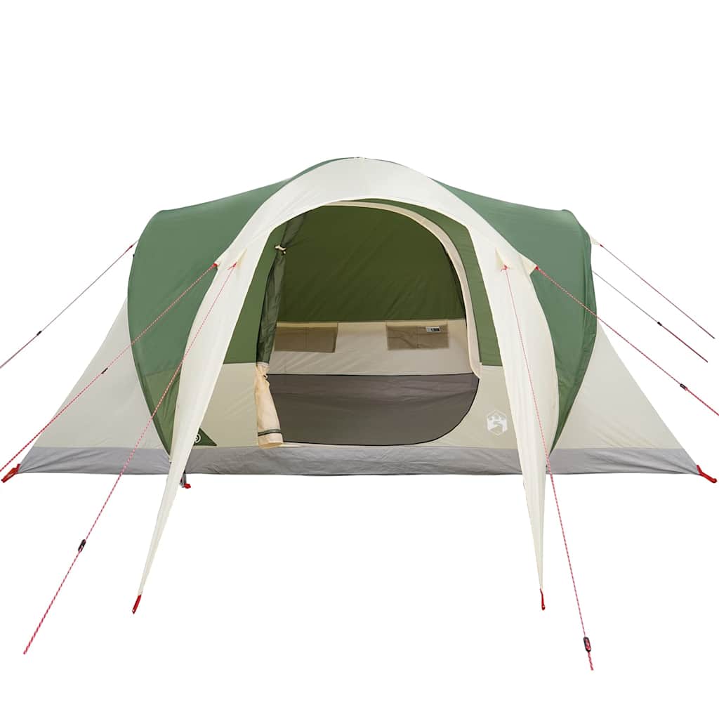 vidaXL Cort de camping cupolă pentru 6 persoane, verde, impermeabil