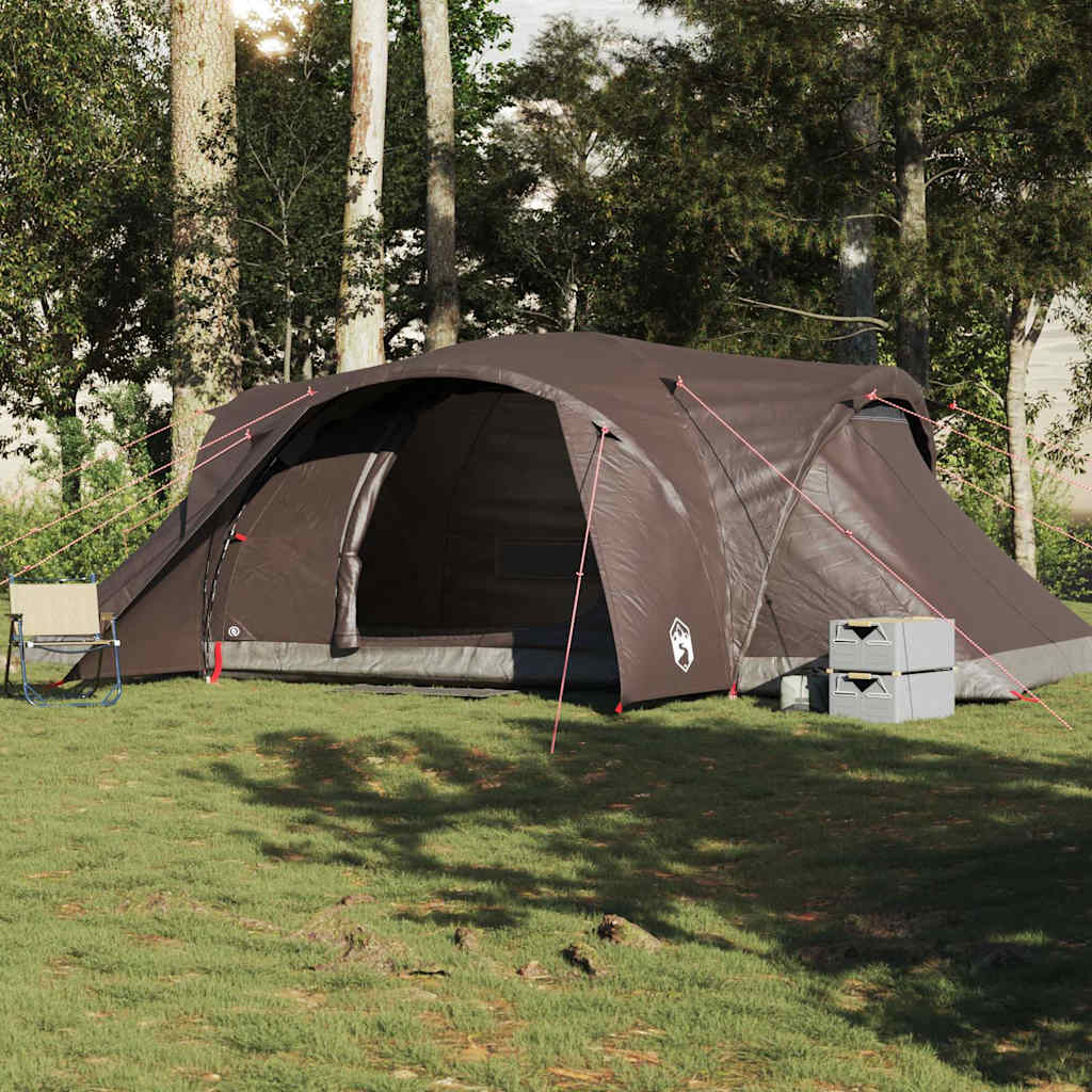 vidaXL Cort de camping cupolă pentru 6 persoane, maro, impermeabil