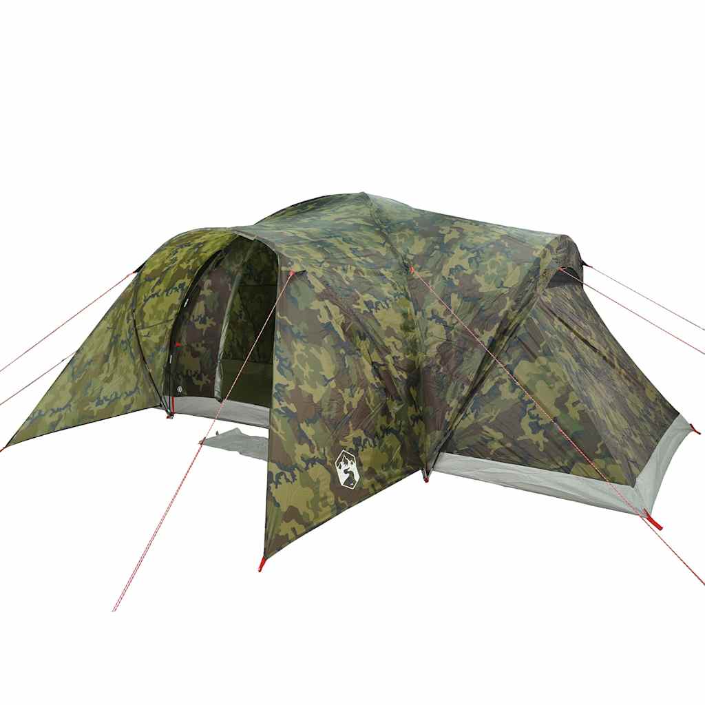 vidaXL Cort de familie cupolă pentru 6 persoane, camuflaj, impermeabil vidaXL Cort de familie cupolă pentru 6 persoane, camuflaj, impermeabil