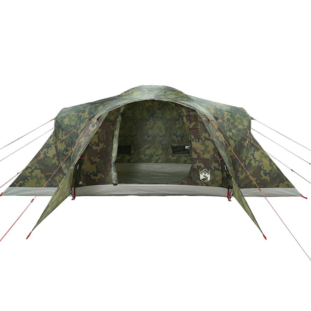 vidaXL Cort de familie cupolă pentru 6 persoane, camuflaj, impermeabil vidaXL Cort de familie cupolă pentru 6 persoane, camuflaj, impermeabil