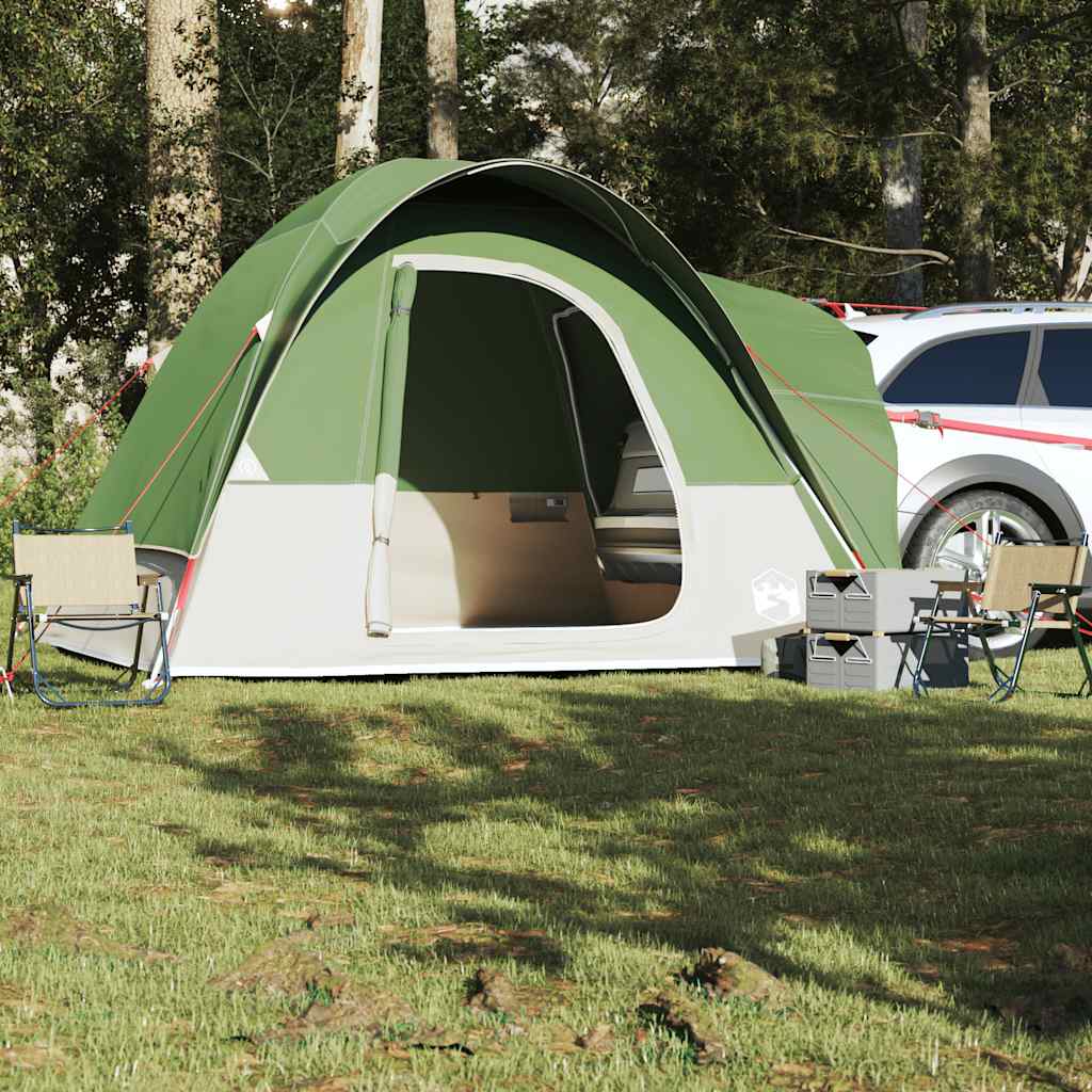 vidaXL Cort auto pentru 4 persoane, verde, impermeabil vidaXL Cort auto pentru 4 persoane, verde, impermeabil