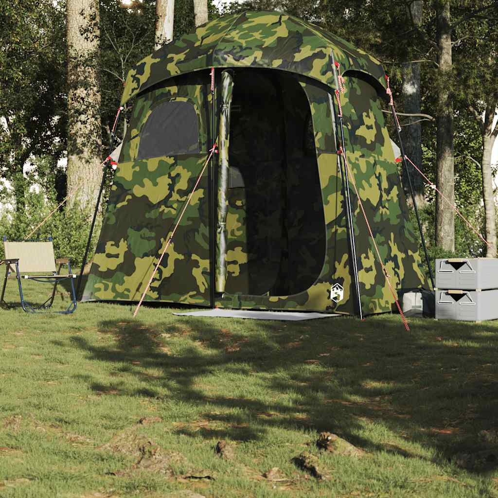 vidaXL Cort de duș pentru 2 persoane, camuflaj, impermeabil