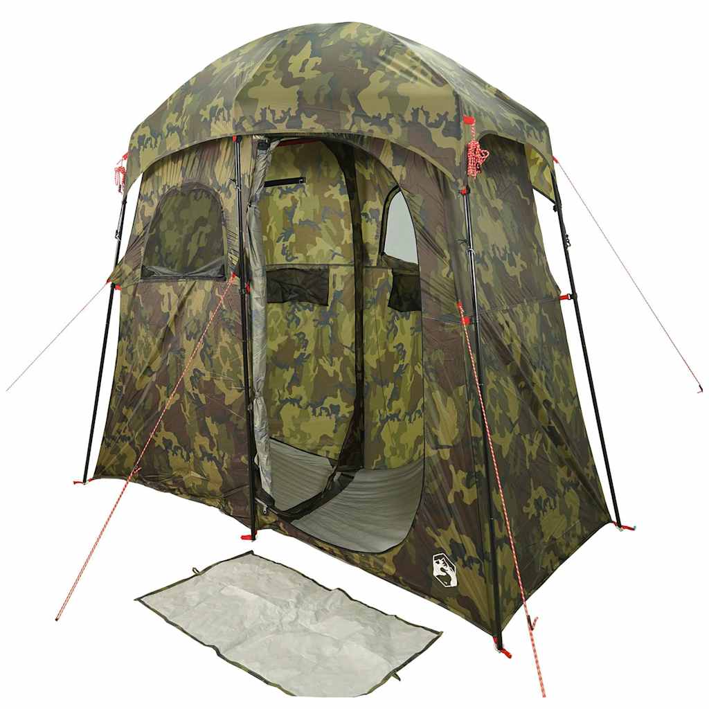 vidaXL Cort de duș pentru 2 persoane, camuflaj, impermeabil
