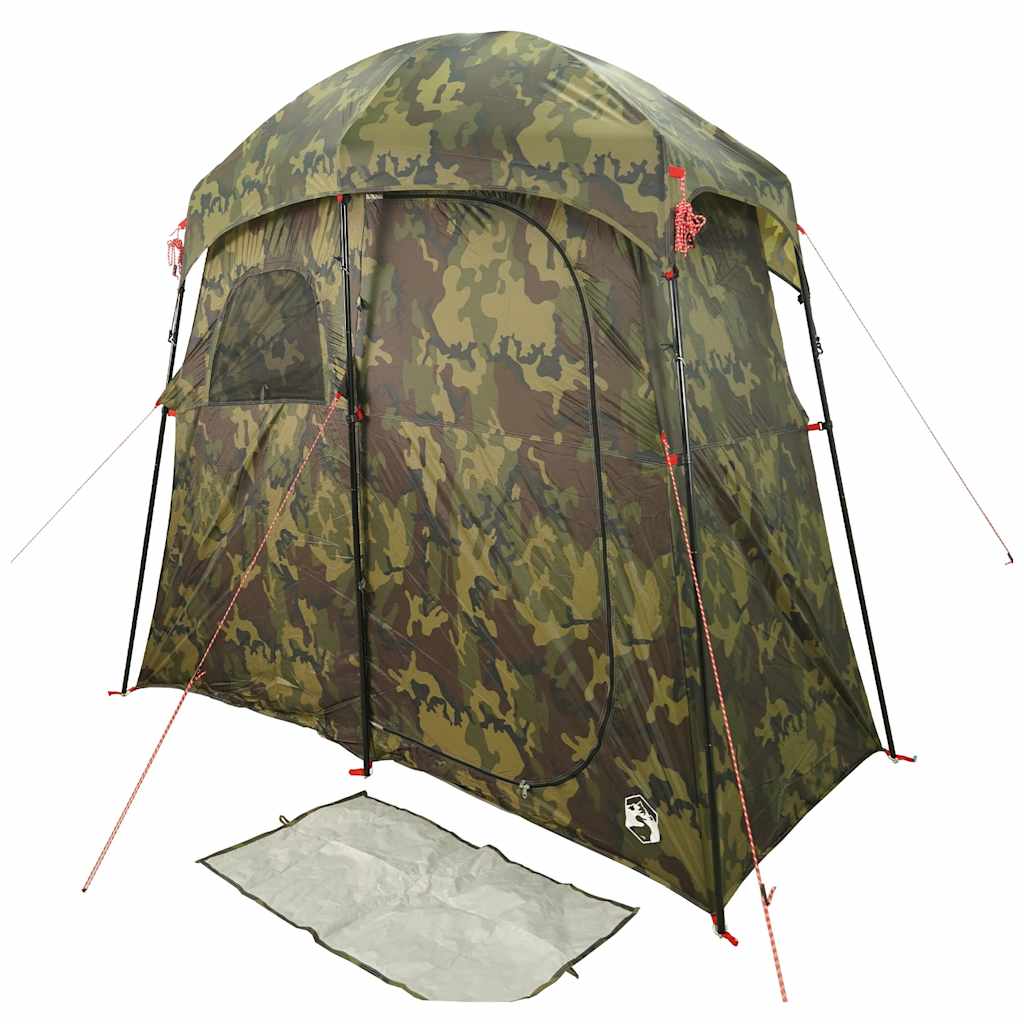 vidaXL Cort de duș pentru 2 persoane, camuflaj, impermeabil