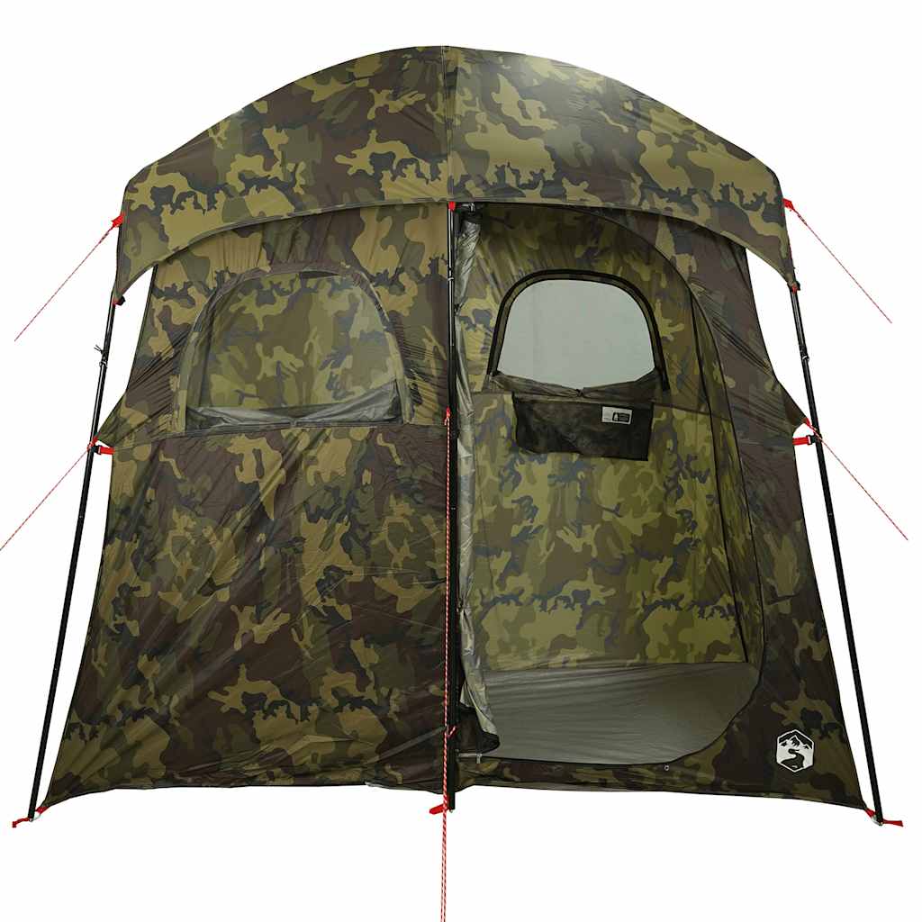 vidaXL Cort de duș pentru 2 persoane, camuflaj, impermeabil