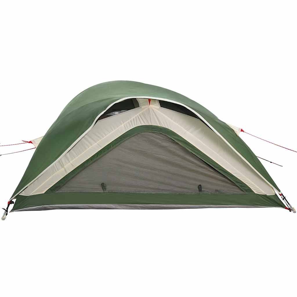 vidaXL Cort de camping pentru 1 persoană, verde, impermeabil
