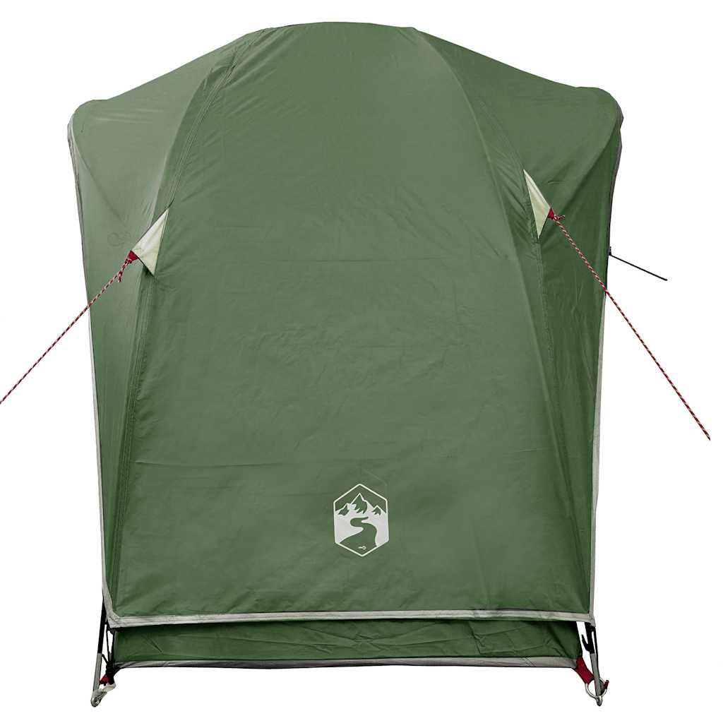 vidaXL Cort de camping pentru 1 persoană, verde, impermeabil