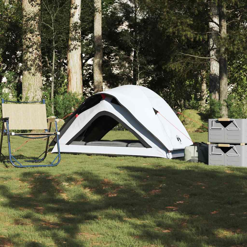 vidaXL Cort camping, 1 persoane, alb, țesătură opacă, impermeabil vidaXL Cort camping, 1 persoane, alb, țesătură opacă, impermeabil