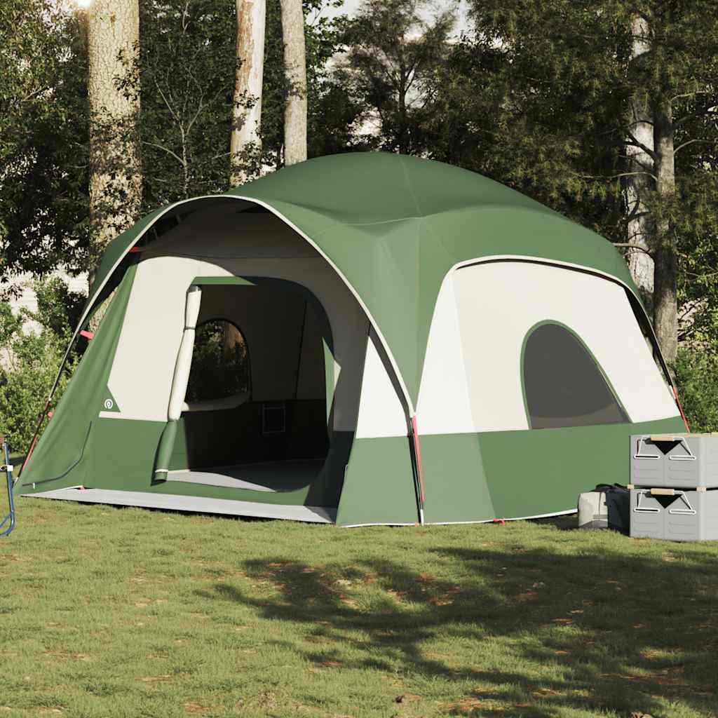 vidaXL Cort de familie pentru 6 persoane, verde, impermeabil vidaXL Cort de familie pentru 6 persoane, verde, impermeabil