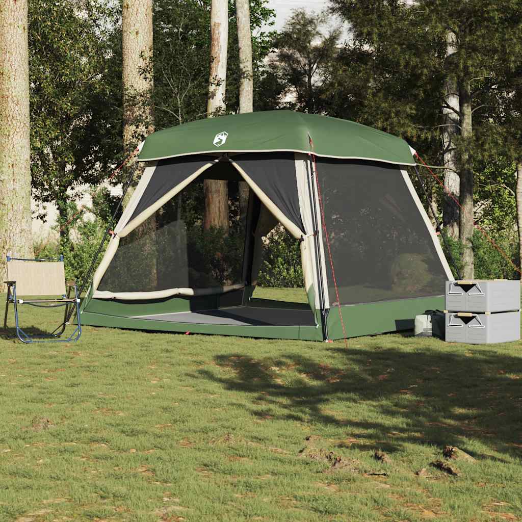 vidaXL Cort de familie pentru 6 persoane, verde, impermeabil vidaXL Cort de familie pentru 6 persoane, verde, impermeabil