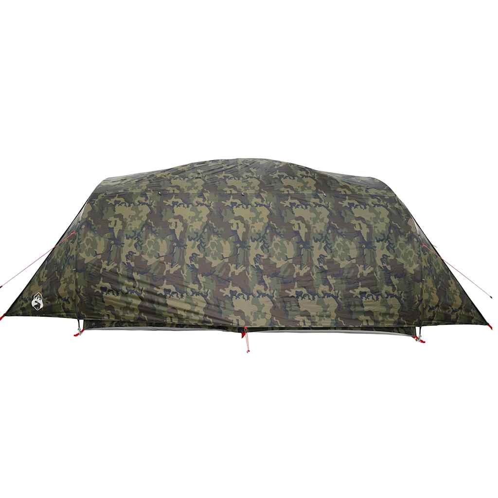 vidaXL Cort de familie tunel pentru 6 persoane, camuflaj, impermeabil