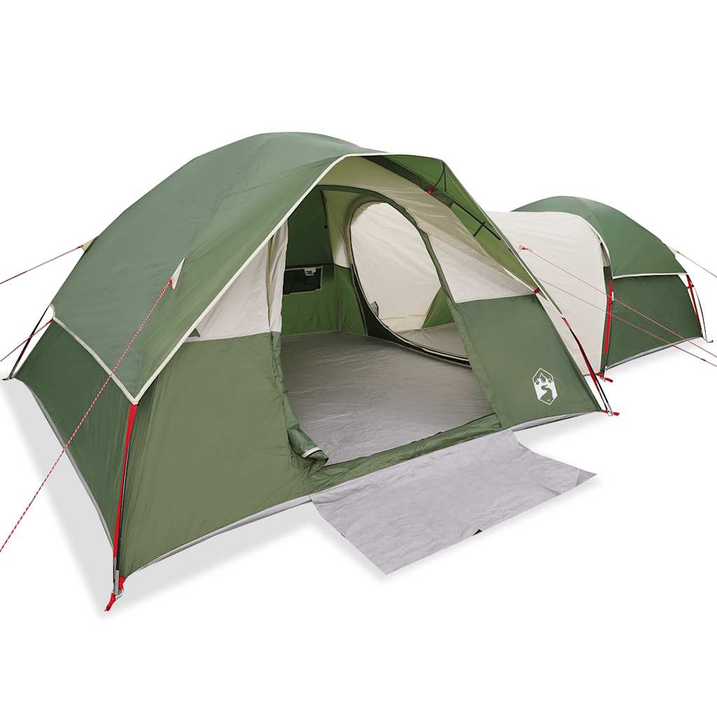 vidaXL Cort de camping pentru 5 persoane, verde, impermeabil