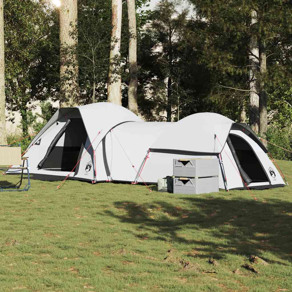 vidaXL Cort camping, 5 persoane, alb, țesătură opacă, impermeabil vidaXL Cort camping, 5 persoane, alb, țesătură opacă, impermeabil