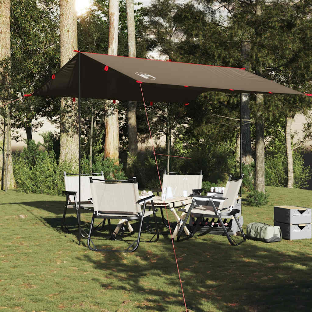 vidaXL Prelată de camping, maro, 306x306 cm, impermeabilă