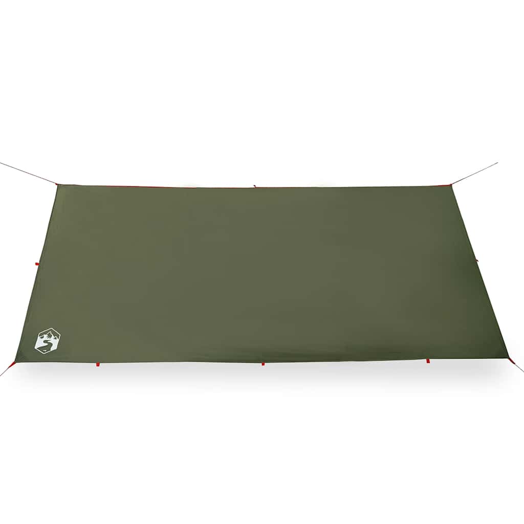 vidaXL Prelată de camping, verde măsliniu, 366x306 cm, impermeabilă