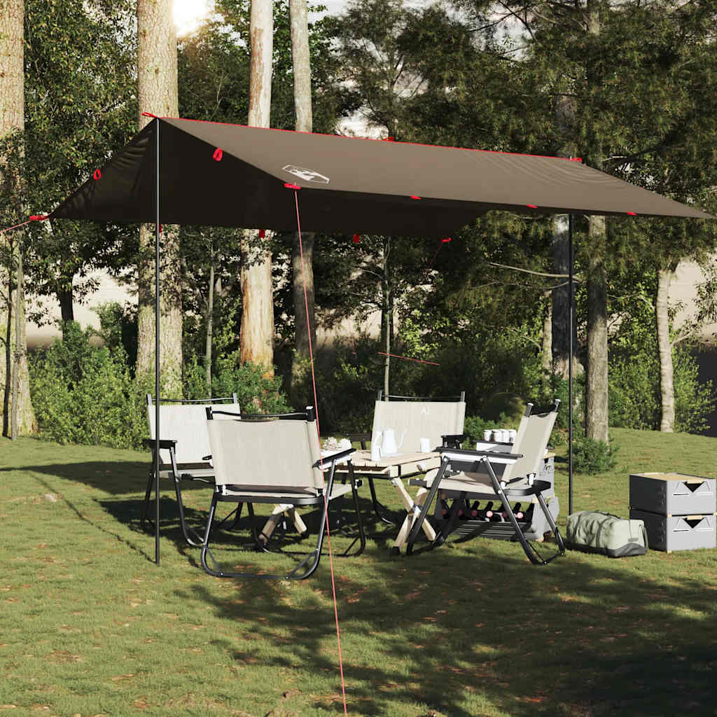 vidaXL Prelată de camping, maro, 366x306 cm, impermeabilă