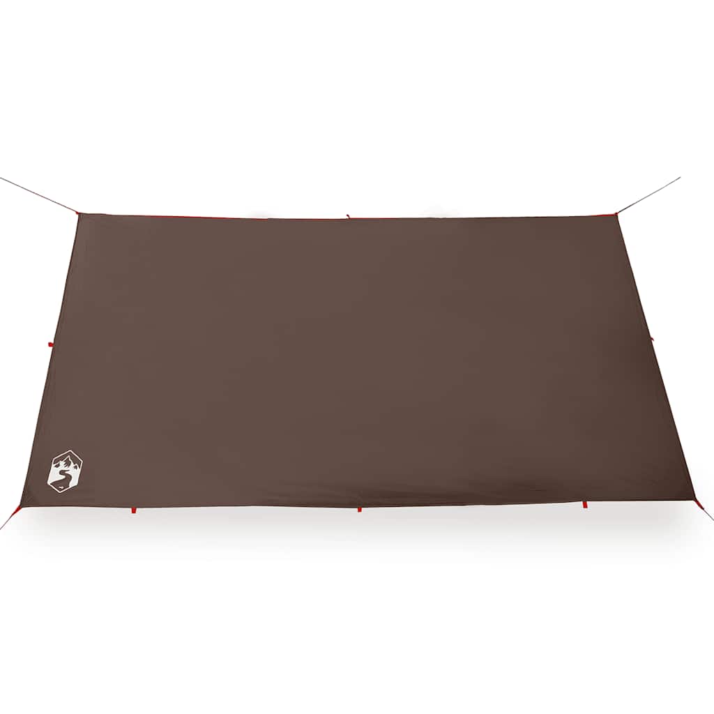 vidaXL Prelată de camping, maro, 366x306 cm, impermeabilă