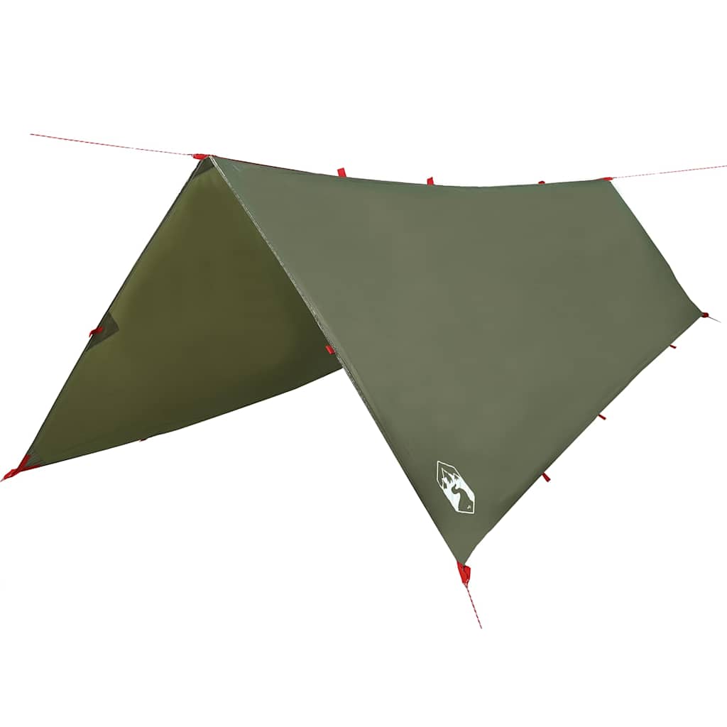 vidaXL Prelată de camping, verde măsliniu, 506x306 cm, impermeabilă