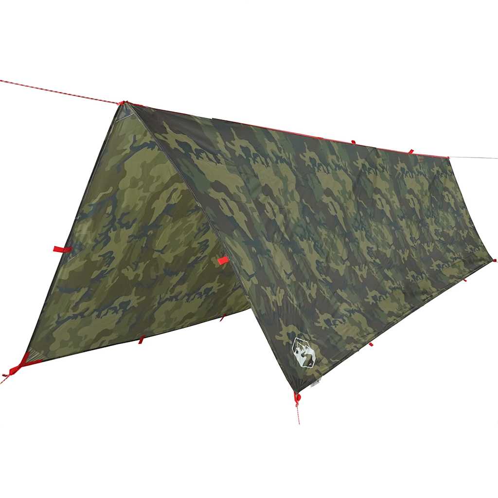 vidaXL Prelată de camping, camuflaj, 506x306 cm, impermeabilă