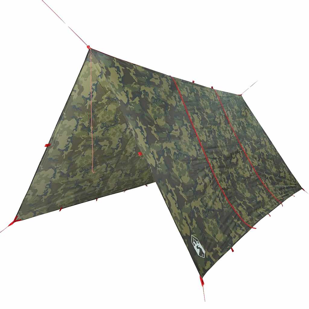 vidaXL Prelată de camping, camuflaj, 451x420 cm, impermeabilă