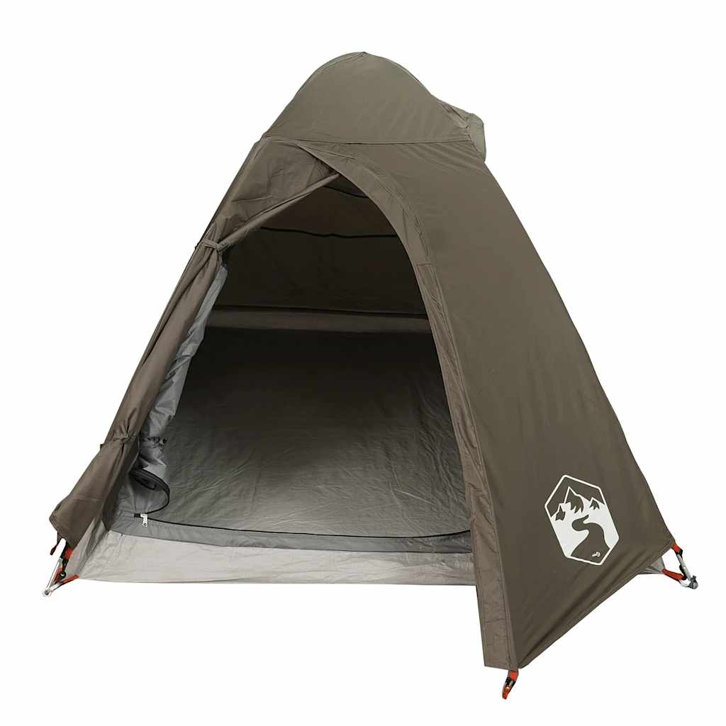 vidaXL Cort de camping cupolă pentru 2 persoane, maro, impermeabil