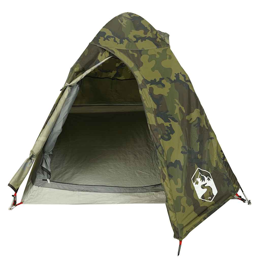 vidaXL Cort de camping cupolă pentru 2 persoane, camuflaj, impermeabil