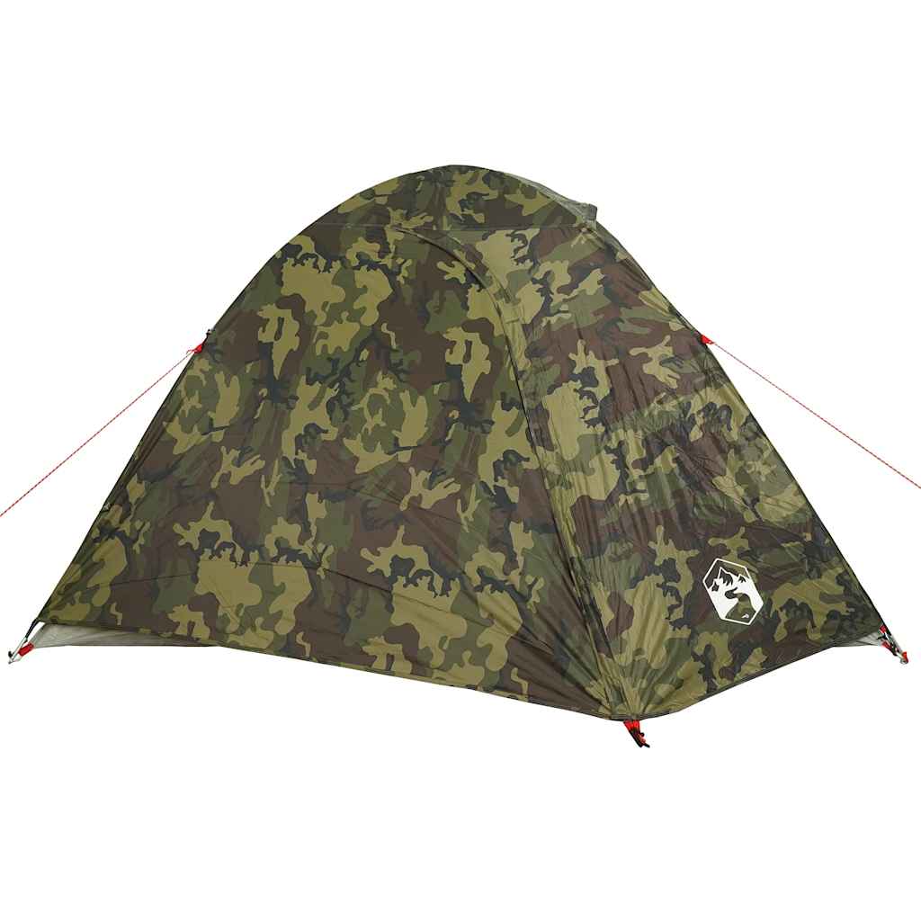 vidaXL Cort de camping cupolă pentru 3 persoane, camuflaj, impermeabil