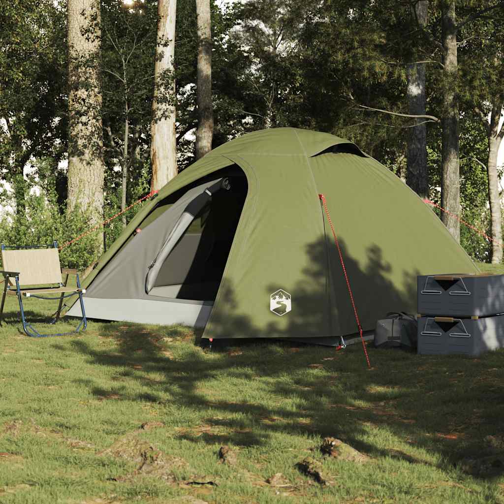 vidaXL Cort camping cupolă 4 persoane verde măsliniu impermeabil vidaXL Cort camping cupolă 4 persoane verde măsliniu impermeabil