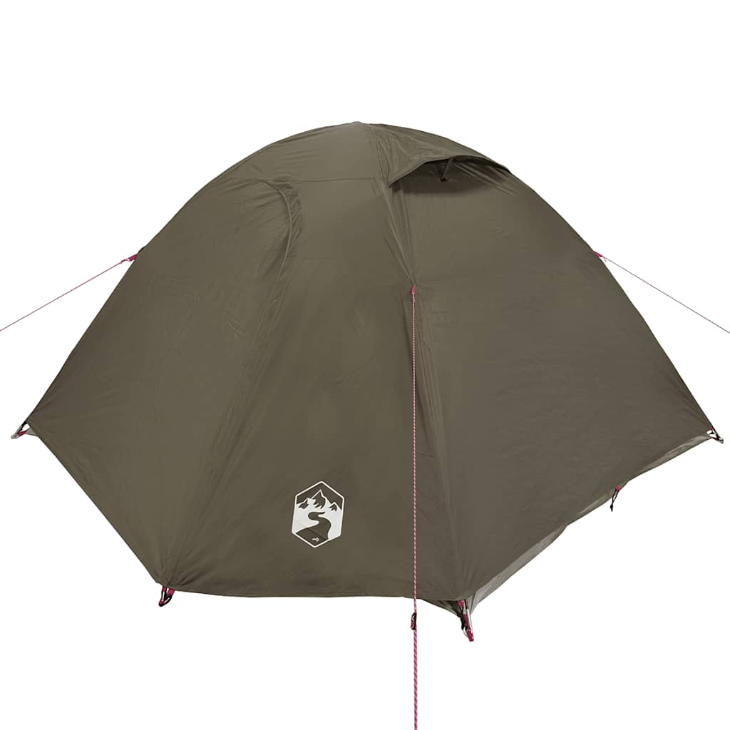 vidaXL Cort de camping cupolă pentru 4 persoane, maro, impermeabil