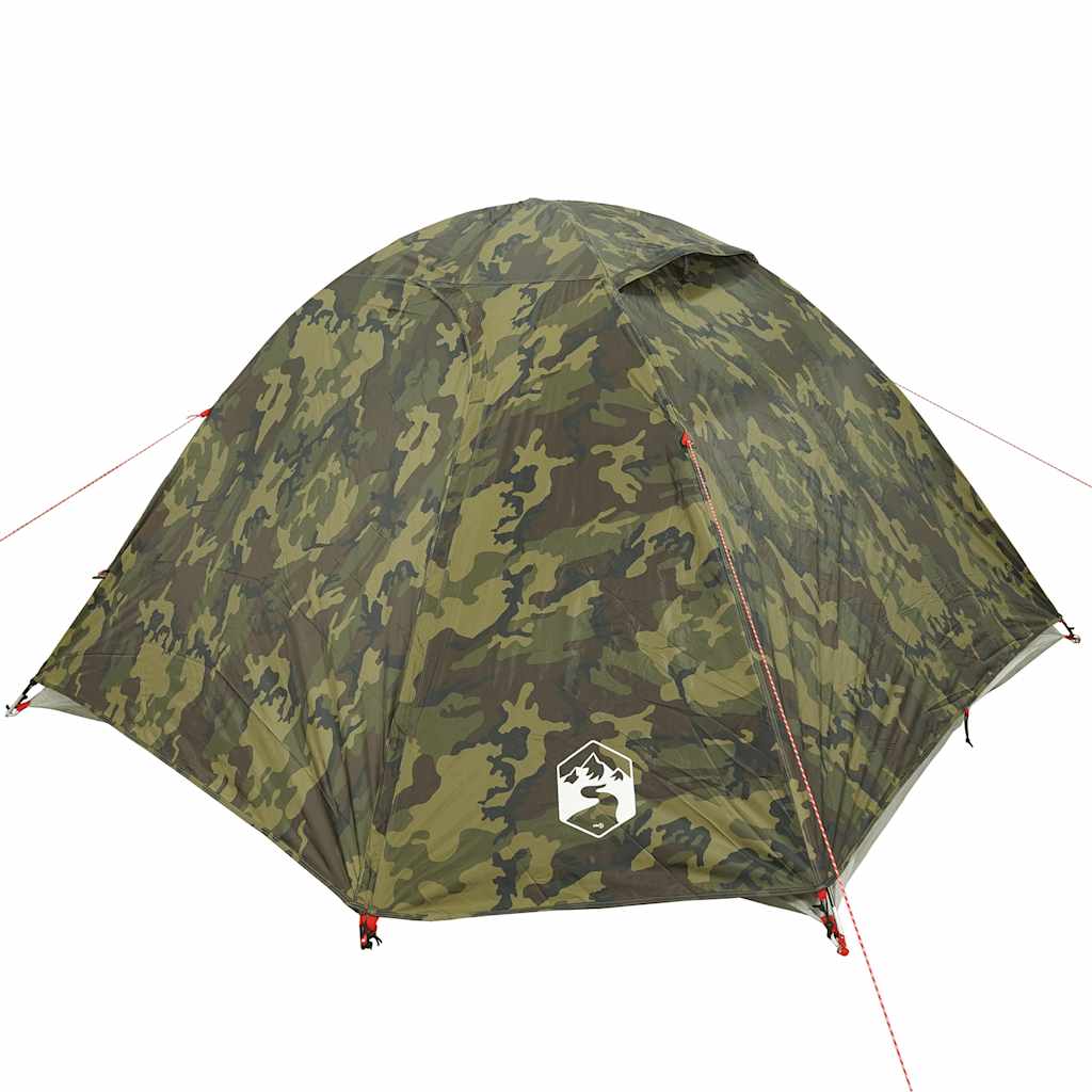 vidaXL Cort de camping cupolă pentru 4 persoane, camuflaj, impermeabil