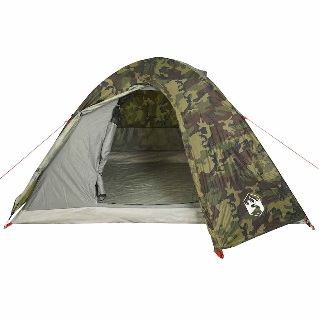 vidaXL Cort de camping cupolă pentru 4 persoane, camuflaj, impermeabil