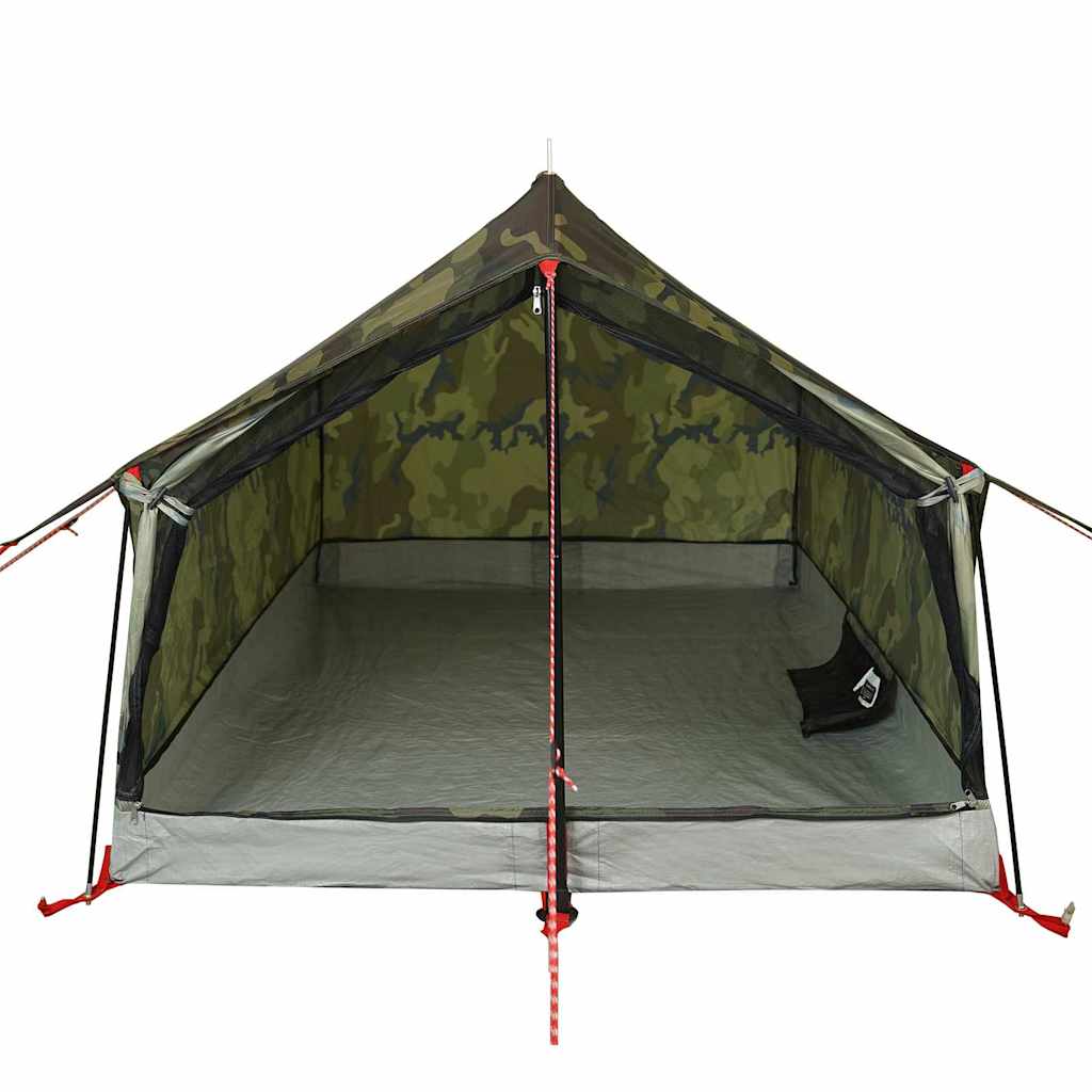 vidaXL Cort camping pentru 2 persoane, camuflaj, impermeabil